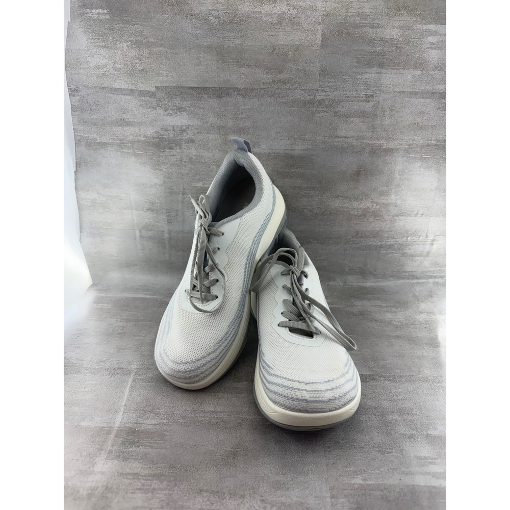 Alegria Traq Q-Chip Smart Walking Shoes White Grey IN8-6384 Women Sz EU 38